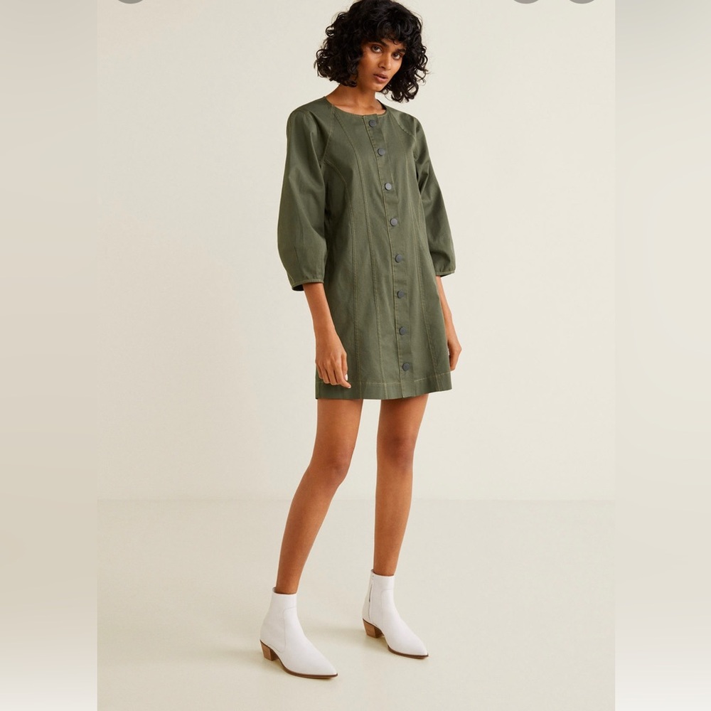 Mango Button Down Dress